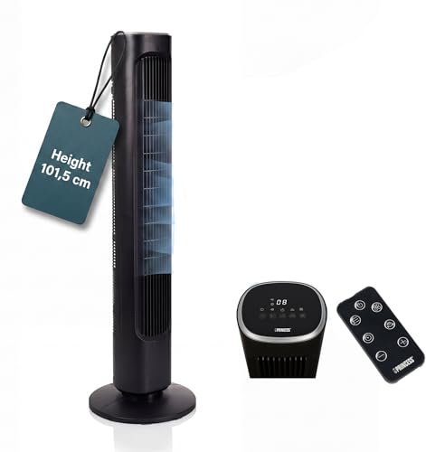 Princess Tower Fan - Elegant design - 50 W - Powerful, quiet, low energy consumption - Height: 101.5 cm - Oscillating - 4 modes - 12 speeds - 352390