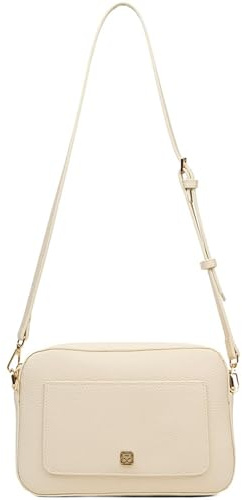 DESA Damen-Umhängetasche – Elegante und funktionelle Handtasche für den Alltag mit verstellbarem Riemen | Weiß