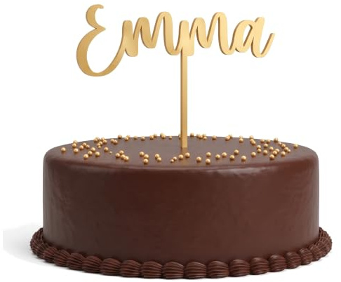 Cake Topper Name Personalisiert – Tortendeko Geburtstag, Hochzeit, Taufe | Wunschname im Schriftzug · 17 Farben · Bruchsicher · Für jeden Anlass · 15, 18 oder 20 cm