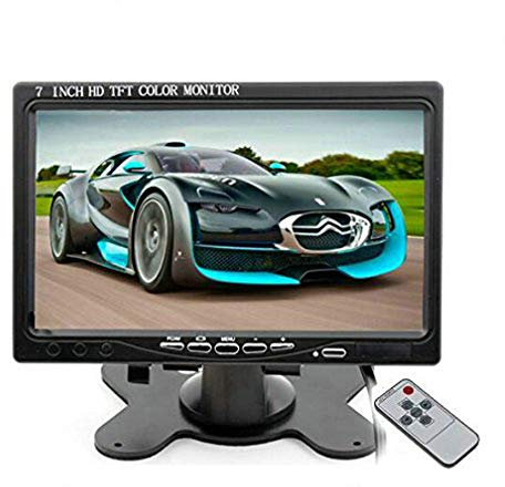 Bw 17,8 cm TFT LCD de voiture moniteur HDMI Moniteur de voiture moniteur d'appui-tête de voiture – HD 1024 x 768 Résolution Native, HDMI + VGA + AV vidéo entrées sorties et haut-parleur, moniteur PC