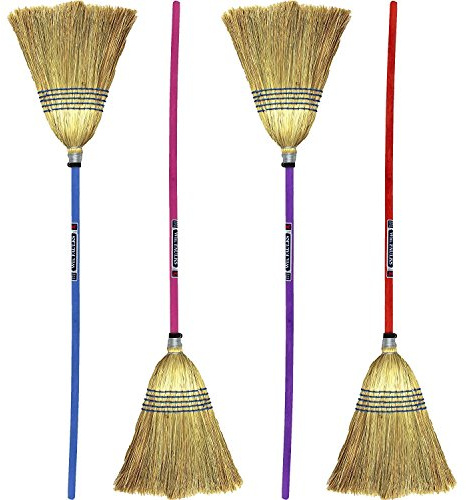 Faulk's Large Coloured Handle Corn Broom: Pistachio