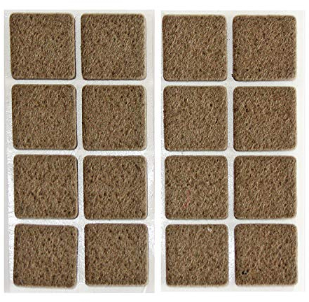 HKB ® 16 Filzgleiter, 22x22mm, 5mm stark, selbstklebend, Wollfilz natur braun, Hersteller Hettich, Artikel-Nr. 0062717