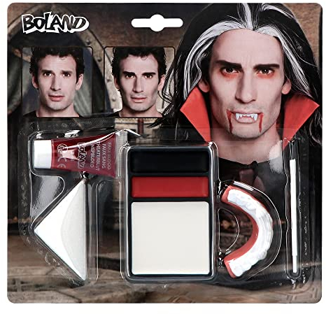 Boland 45086 - Schminkset Vampir, mehrteiliges Make-Up Set für Karneval oder Halloween, Schminke für Faschingskostüme