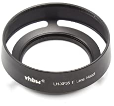 vhbw Gegenlichtblende kompatibel mit Fujifilm XF 35mm f / 2 R WR 43mm Objektiv Schwarz, Metall, Rund, 6,4 cm