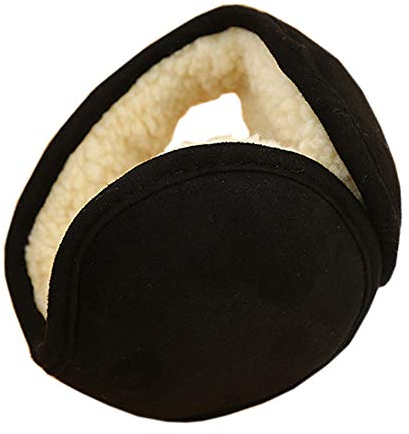 Amorar Ohrenwärmer Faltende Ohrenschützer Herren Warm Earmuffs Winterzubehör Mode Ear Cover Earband Faltbar Wildleder Ohrwärmer aus Lammsamt