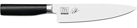 KAI Tim Mälzer Kamagata japanisches Kochmesser 20,0 cm Klingenlänge - rostfreier 4116 Edelstahl geschmiedet - 56 (±1) HRC - polierter POM Griff - Chef Küchenmesser - Made in Japan