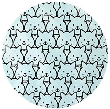 Because Cats Circular Glass Chopping Board 31 x 31cm