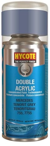 Hycote Double Acrylic Aerosol Car Spray Paint, Mercedes - Tenorit Grey, 150 ml