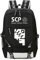 WANHONGYUE SCP Anime Cosplay Schultasche Rucksack Laptop Backpack mit USB-Ladeanschluss Schwarz / 11