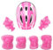 MSemis Casque Vélo Enfant 7 Pcs Set de Protection Roller pour Enfant Fille Garçon Casque Réglable Coudières Genouillère Protège-Poignets Protection Trottinette Skateboard Rose Taille unique