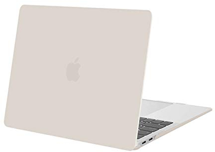 MOSISO Hülle Kompatibel mit MacBook Air 13 Zoll 2021 2020 2019 2018 A2337 M1 A2179 A1932 Retina Display mit Touch ID, Schützend Plastik Hartschale Schutzhülle Cover, Stein Grau