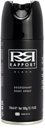 Rapport Deodorant Body Spray, Every-Day Fragrance for Him, 150ml (Black)