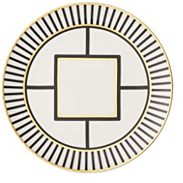 Villeroy & Boch Signature MetroChic assiette à dessert et pour le petit-déjeuner, blanc-noir-or
