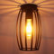 iDEGU Vintage Deckenleuchte Industriell Lampe Geometrisches Käfig Design Lampenschirm aus Metall E27 Deckenlampe für Schlafzimmer Café, Restaurierung Eingang Flur, 15cm (Trommel)