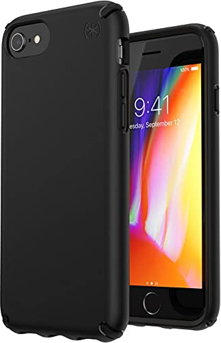 Speck Presidio Lite Schutzhülle für Apple iPhone 6, 6s, 7, 8 und SE (2. Generation), TPU, Schwarz