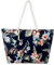 DonDon Strandtasche mit Reißverschluss, Große Strandtasche XXL, Shopper Tasche Damen - Praktische Beach bag Umhängetasche Damen Badetasche für Strand und Meer - Hawaiian Flower