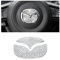 BLNGOOSE für Mazda 3 Zubehör 2 5 6 CX3 CX4 CX5 C X7 CX9 Bling Mazda Lenkrad Logo Aufkleber Diamant Auto Strass Silber 2 Stück