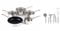 Russell Hobbs COMBO-7550A Classic Collection 5 Piece Pan Set, 14/16/18/20/24 cm and 4-Piece Stainless Steel Kitchen Tool Set, Silver