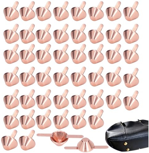 Spike Nieten, Flache 15mm Legierungsnieten für Leder Stoff ohne Werkzeug, 50 Stück DIY Nietenset für Taschen Schuhe Accessoires Bastelprojekte