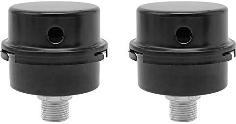 Tiardey 2Pcs Air Compressor Muffler Oil Free Intake Muffler Inlet Filter Silencer Air Compressor Accessories with PT 1/2” 20 mm Metal Body Air Tool Replacement Parts