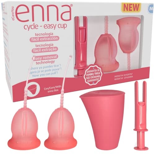 enna Cycle EASY Größe M - 2 Montagebecher + Applikator + Sterilisator und Transportbox
