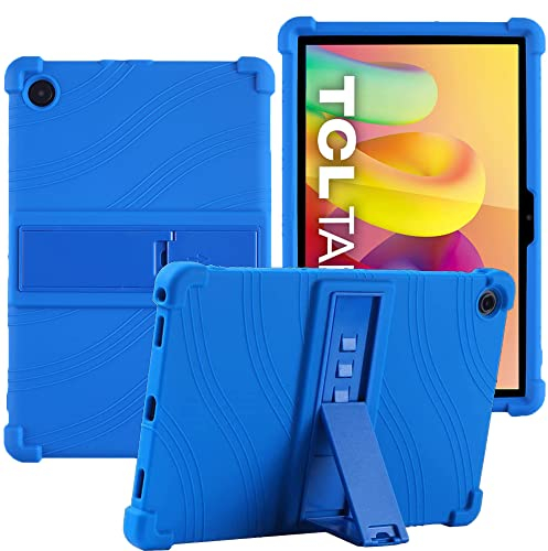 YHFZR Funda para TCL Tab 10L, Silicón Ligera Carcasa Antideslizante con Soporte para los niños para TCL Tab 10L 10,1 Pulgada, Azul