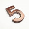 3D Self Adhesive House Plaque Numbers 70mm 0-9 Letters A-Z ABS Plastic Red Copper Sticker Modern Door Address Number Hotel Electroplated Digit Plate Sign for Home Room Yard Street Mailbox Bins (5)