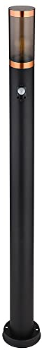 etc-shop Standleuchte Außenbeleuchtung LED Stehleuchte rauch Kupfer Außen mit Bewegungsmelder Garten Edelstahl, Kunststoff, 6W 806lm warmweiß, DxH 7,6x110 cm