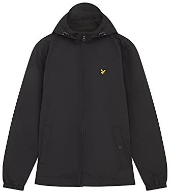 Lyle & Scott Coupe-Vent Grande Taille pour Homme, Veste à Capuche Avec Doublure en Maille, Protection Contre Vent et Pluie, Z865 Jet Black, XXXL