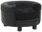 vidaXL Hundesofa Schwarz 48x48x32 cm Plüsch und Kunstleder