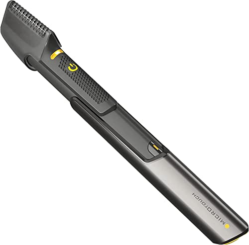 Microtouch Haarschneider & Körper, kabellos, multifunktional, 5 Aufsätze + 2 Batterien + 1 Reinigungsbürste, Klingen aus Edelstahl, Material Titan