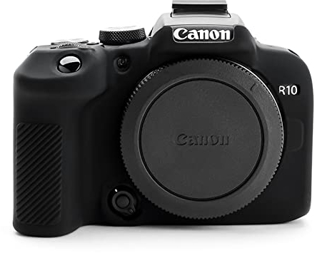 Rieibi EOS R10 Kameratasche - Silikonhülle für Canon eos R10 Digitalkamera - Schutzhülle Silikon für Canon R10 - Schwarz