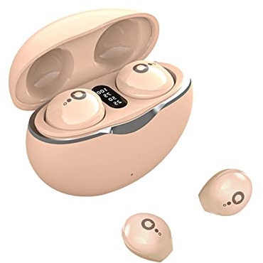 Mini Bluetooth Kopfhörer kabellos in-ear Ohrhörer unsichtbare kleinste wireless Headsets Noise Cancelling zum Schlafen für kleine Ohren Kinder Seitenschläfer Sport mit Ladecase für iPhone Android