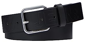 Tommy Jeans Herren Gürtel Tjm Finley 3,5 cm Ledergürtel, Schwarz (Black), 85
