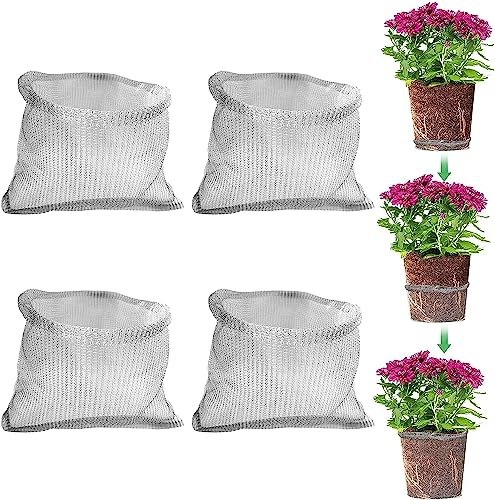 YOUTU® 4 Stück Wurzelschutz aus Edelstahl für Pflanzen, Wühlmauskorb,Pflanzkorb Wühlmausschutz, Pflanzenwurzelschutz für Schutz der Wurzeln von Bäumen, Blumen, Gemüse (45 * 40cm)