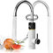 ESOP Wasserhahn Mit Durchlauferhitzer, 3200W, Edelstahl Elektrische Heizung Wasserhahn, 360° Swivel Tap, LCD Temperaturanzeige, Armatur Mit Integriertem Durchlauferhitzer, Wasserhahn KüChe Weiß