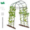 RELAX4LIFE Metall Rankhilfe für Gurken & Kletterpflanzen, einstellbare Breite, Stabiler Gartenbogen 110-160 x 181 x 230 cm, inkl. 31 Clips + Bohrstange, ideal für Gemüse, Obst und Blumen
