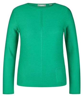Rabe Damen Pullover Rundhals, mit Tasche smaragd grün - 44