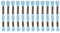 sourcing map 12 Stränge Stickgarn 8m aus ägyptischer langfaseriger Baumwolle für Stickprojekte, Himmelblau