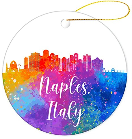 Weihnachtsbaumschmuck 7.3cm, Italien-Neapel Christbaumschmuck Anhänger Ideal Weihnachtsanhänger Andenken Weihnachtsschmuck Für Party Hausdeko Weihnachtsbaum