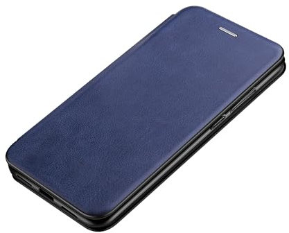 PuRoxx Klapphülle für iPhone 15 Pro Max/15 Pro/15 Plus/15, Ultra Dünne Magnetische Adsorption Flip Leder Brieftasche Karte Slot Handyhülle,Blau,15
