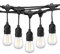 Epicflare LED Outdoor String Lights Mains Powered 48ft Waterproof Garden Festoon Lights IP44 15×2w+1 LED Bulbs Warm White Decorative Lighting for Home Patio Veranda Backyard Party Pergola