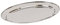 Argon Tableware 1x 50cm x 35cm Plateau de Service Ovale en Acier Inoxydable - Grand Fête Dîner Collation Buffet Nourriture Sandwich Afficher Plateau Assiettes Plats
