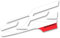 GQUIKGW Motorradaufkleber Für BMW S1000RR 2019-2022 2023 Motorrad-Kopfverkleidungsaufkleber(White Red)