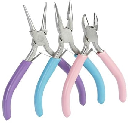 3Pcs Jewellery Pliers Tools For Jewelry Making Include Needle Nose/Chain Nose/Wire Cutters Pliers Tweezers And Thimble Jewelry Pliers For Jewelry Making Jewelry Pliers Set Jewelry Pliers Tool