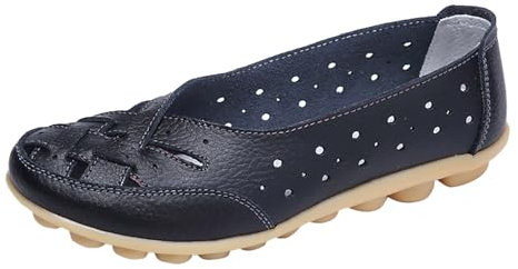 Dasongff Ballerines Femme Petit Talon Confortable Ballerine Plates Bout Fermé Chaussures à Enfiler Pied Large Chaussures Travail Antidérapant Maille Respirant Slip-ins et Semelle Souple