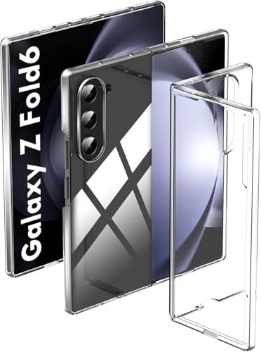 QULLOO Hülle für Samsung Galaxy Z Fold 6 5G Handyhülle, Transparent PC Schutzhülle Crystal Clear Stoßfest Case Cover für Galaxy Z Fold6 5G