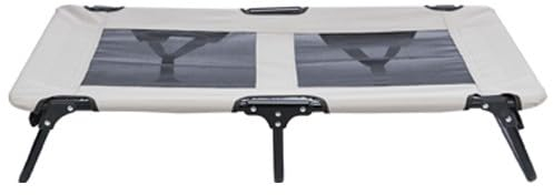 TRIXIE Hundeliege Strong Edition in beige/schwarz – stabile und komfortable Liege für Hunde bis zu 35 kg – zusammenklappbar & pflegeleicht – 120 × 19 × 70 cm – 28213