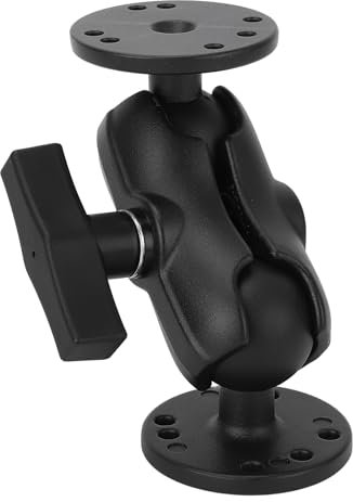 1.5 Double Ball Mount, Heavy Duty Double Socket Arm with 2 Round Plates, 1.5 Inch C Size Ball Adapters, Tablet, Cell Phones, Fish Finder Mount, Compatible with RAM Mount, IBolt
