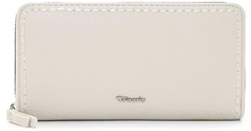 Tamaris Felicitas Damen Geldbörse Portemonnaie Langbörse aus Kunstleder in Ecru Beige. beige